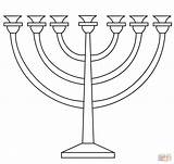 Coloring Menorah Pages Printable Drawing Crafts sketch template