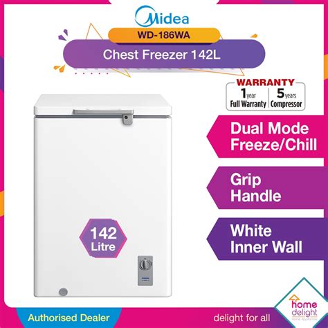 Midea Chest Freezer Dual Mode 142l [ Md Rc207fzb01 Mdrc207 ] Shopee