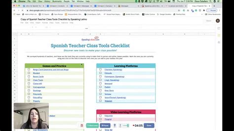 Spanish Teacher Class Tools Checklist Overview Youtube