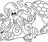 Sea Coloring Pages Under Seashell Printable Life Colouring Adults Realistic Getcolorings Print Sheets Kids Color Seaweed Shell sketch template