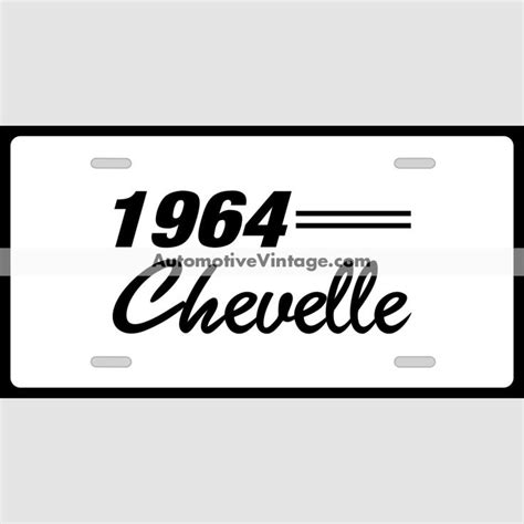 chevrolet  chevy chevelle custom license plate