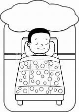 Sleeping Clipart Boy Coloring Dreaming Template sketch template
