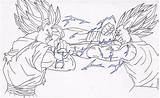 Goku Vegeta Vs Majin Coloring Pages Deviantart Template Sketch sketch template