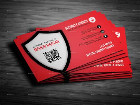 security agency business card  mehedihassan graphicriver