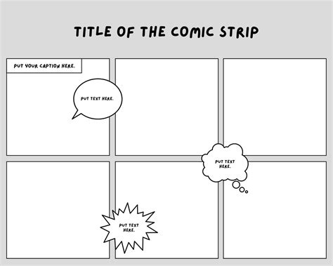 printable comic strip template printable blank  vrogueco