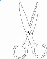 Scissors Outline Clipart Clip Clker Large Clipground Cliparts sketch template