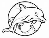 Dolphin Crayola sketch template