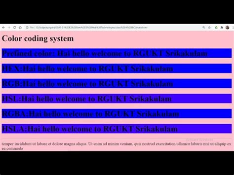 color coding system youtube