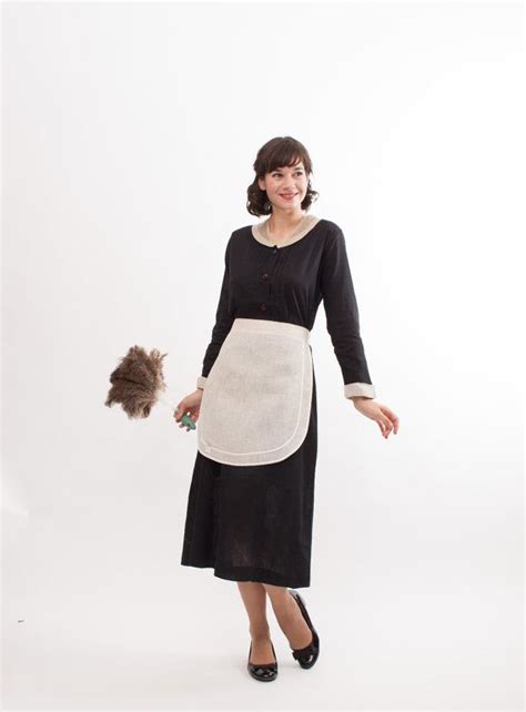 Vintage Maid Uniform 1930s Parlour Maid Dress Black