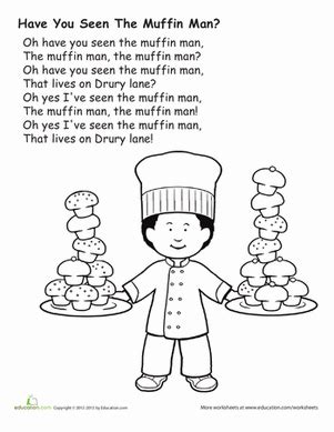 muffin man nursery rhyme display poster twinkl kindergarten riset
