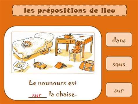 learn french prepositions de lieu youtube