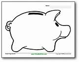 Piggy Bank Coloring Template Pages Clipart Cliparts Printable Outline Banks Blank Student Library Favorites Add sketch template