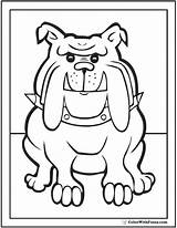 Coloring Bulldog Pages Dog Cute Breeds Cartoon Bones Printable Colorwithfuzzy Houses sketch template