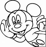 Mouse Mickey Face Drawing Head Coloring Pages Getdrawings Paintingvalley Easy sketch template