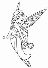 Fairy Coloring Pages Cute Tinkerbell Print Pdf Beautiful Color Little Updated sketch template