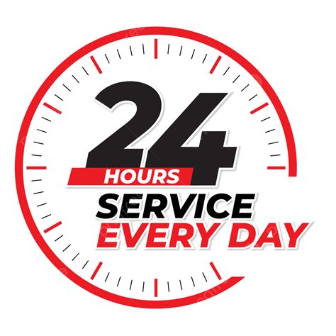 All Day 24 Hours Service Label Png Vector Psd And Clipart With