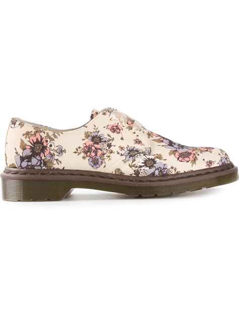 dr martens floral shoes lyst
