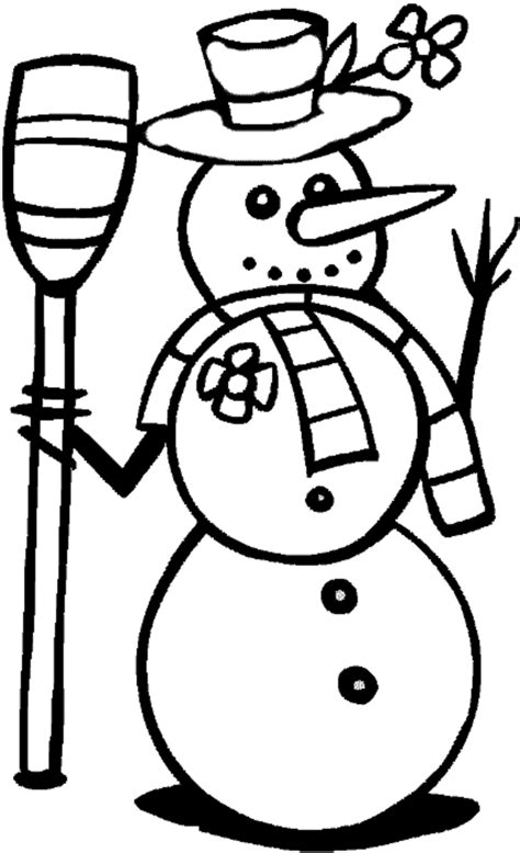 easy coloring pages winter