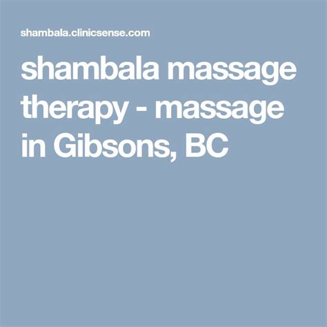 shambala massage therapy massage in gibsons bc massage therapy