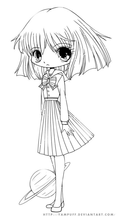 chibi coloring pages    print