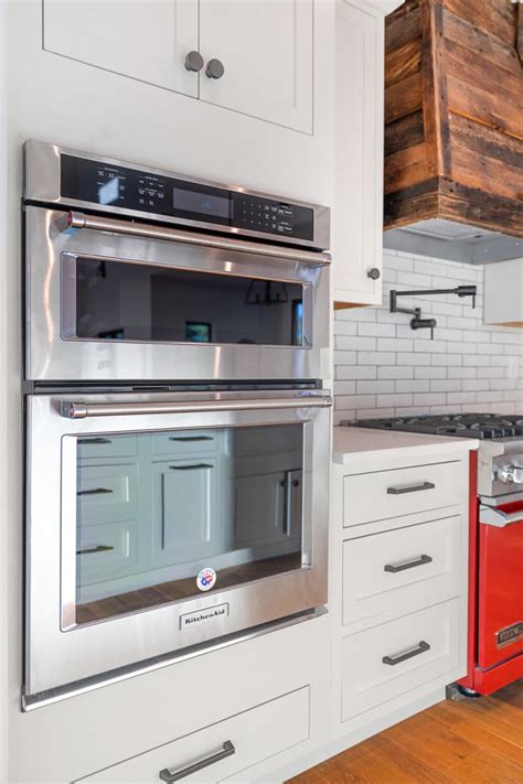 rise double wall ovens  reclaimed wood revolve design build