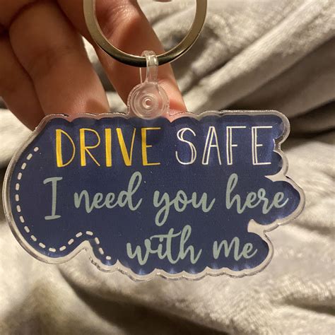 drive safe       keychain    etsy