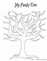 Template Tree Family Blank Drawing Printable Kids Large Coloring Easy Templates Outline Drawings Line Print Simple Branches Color Pages Make sketch template