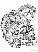 Coloring Pages Kelpie Selkie Cryptid Color Horse Irish Folklore Colouring Six Tattoo Cryptozoology Adult Line 54kb 1000px Resonanteye Etsy sketch template