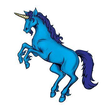 blue unicorn temporary tattoo  uni