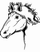 Horse Face Coloring Printable sketch template