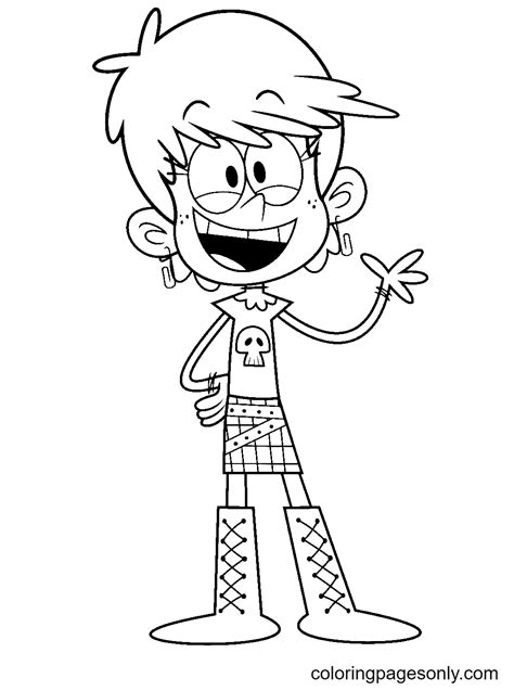 luna loud house coloring page  printable coloring pages