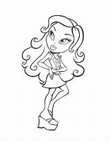 Bratz Coloring Pages Cute Girl Girls Kids Print Color Fashion Babyz Yasmin Princess Sheets Dolls Printable Book Comments Disney Do sketch template
