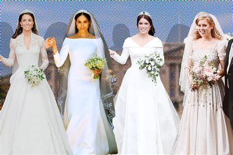 princess beatrices wedding dress compares  eugenie meghan  kates