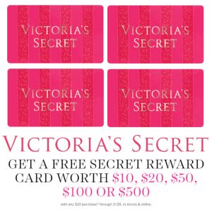 victorias secret hot send  secret reward card   friend