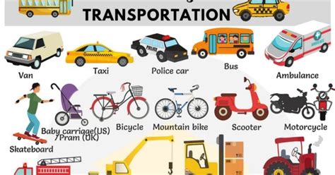 vehicles  transportation vocabulary  english eslbuzz learning english