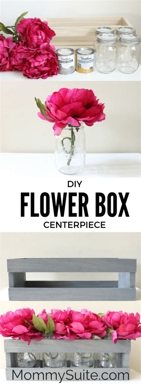 diy flower box centerpiece mommy suite