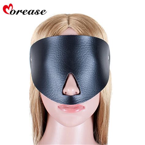 morease sexy eye mask blindfold bondage bdsm restraints pu leather
