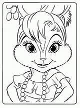 Coloring Chipettes Pages Brittany Popular Alvin Coloringhome sketch template