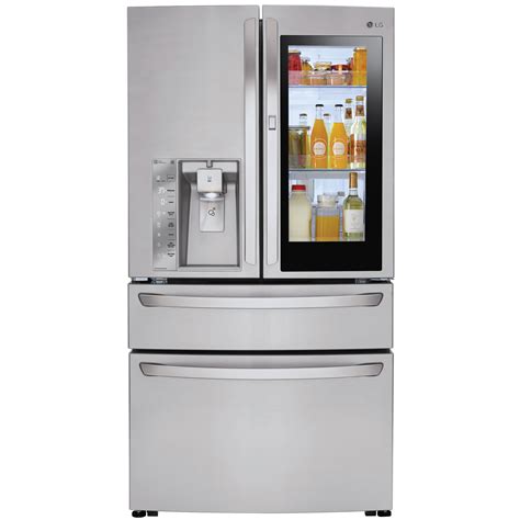 lg lmxss  cu ft smart  door refrigerator  instaview door  door stainless