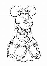Minnie Mouse Coloring Pages Mickey Printable Drawing Disney Outline Queen Bow Kids 1209 Print Birthday Face Surfing Color Games Cartoon sketch template