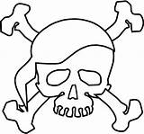 Skull Coloring Pages Bones Crossbones Printable Halloween Pirate Kids Scary Flag Jolly Roger Color Sheets Drawing Printables Clip Filminspector Pirates sketch template