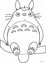 Totoro Draw sketch template