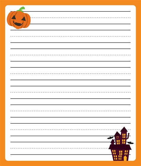 printable halloween writing templates     printablee