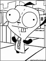 Zim Invader Coloring Gir Pages Fun Getcolorings Successful sketch template