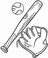 Glove Getdrawings Softball Cubs sketch template