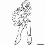 Layla Winx Enchantix sketch template
