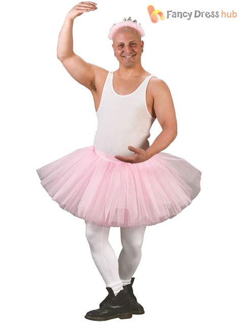adults tutu fancy dress mens ballerina costume rainbow