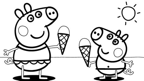 peppa pig coloring  coloring pages  kids  accompany