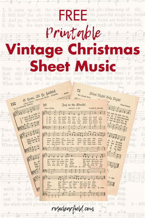 vintage christmas sheet  printables printable templates