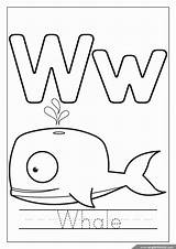Alphabet Whale Englishforkidz sketch template